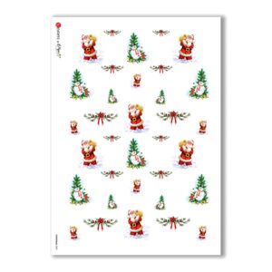 CHRISTMAS-0002. Papel de Arroz Navidad para decoupage.