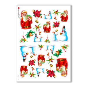 CHRISTMAS-0009. Papel de Arroz Navidad para decoupage.