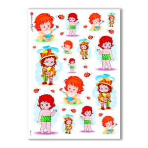 BABY-0012. Papel de Arroz niños para decoupage