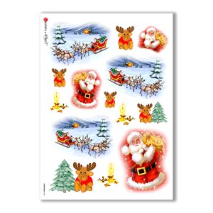 CHRISTMAS-0014. Papel de Arroz Navidad para decoupage.