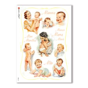 BABY-0031. Papel de Arroz niños para decoupage