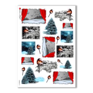CHRISTMAS-0016. Papel de Arroz Navidad para decoupage.
