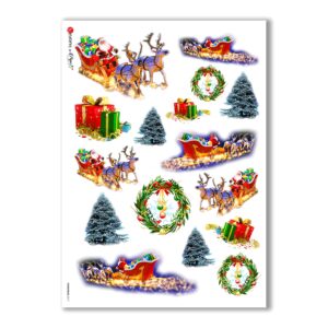 CHRISTMAS-0017. Papel de Arroz Navidad para decoupage.