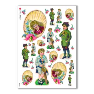 BABY-0044. Papel de Arroz niños para decoupage