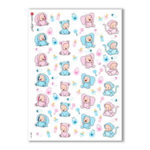 BABY-0055. Papel de Arroz niños para decoupage