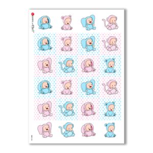 BABY-0056. Papel de Arroz niños para decoupage
