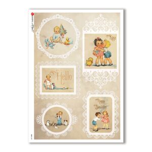 BABY-0057. Papel de Arroz niños para decoupage