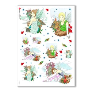 FAIRIES-0008. Papel de Arroz hadas para decoupage.