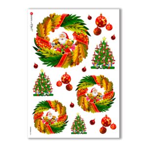 CHRISTMAS-0024. Papel de Arroz Navidad para decoupage.