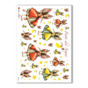 FAIRIES-0012. Papel de Arroz hadas para decoupage.