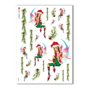 FAIRIES-0016. Papel de Arroz hadas para decoupage.