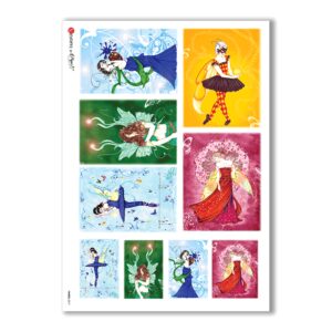 FAIRIES-0017. Papel de Arroz hadas para decoupage.