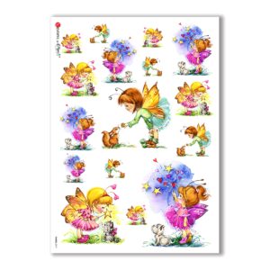 FAIRIES-0019. Papel de Arroz hadas para decoupage.