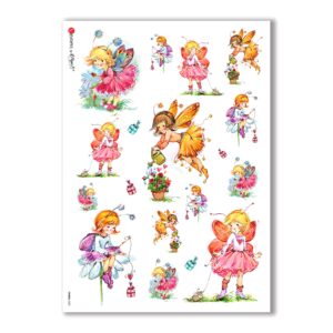 FAIRIES-0020. Papel de Arroz hadas para decoupage.