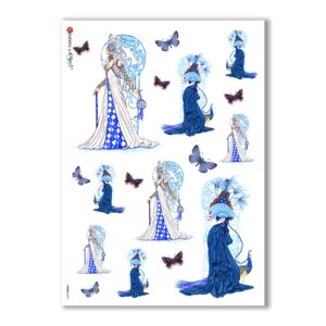 FAIRIES-0022. Papel de Arroz hadas para decoupage.