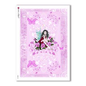 FAIRIES-0023. Papel de Arroz hadas para decoupage.