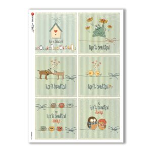 COUNTRY-0046. Papel de Arroz country para decoupage.