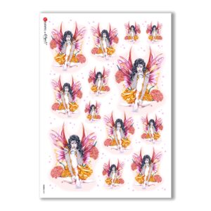 FAIRIES-0029. Papel de Arroz hadas para decoupage.
