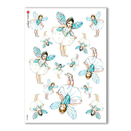 FAIRIES-0037. Papel de Arroz hadas para decoupage.