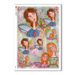 FAIRIES-0038. Papel de Arroz hadas para decoupage.