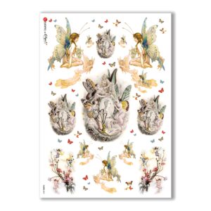 FAIRIES-0041. Papel de Arroz hadas para decoupage.