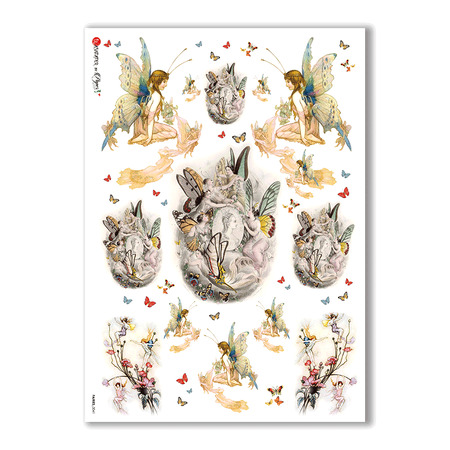 FAIRIES-0041. Papel de Arroz hadas para decoupage.