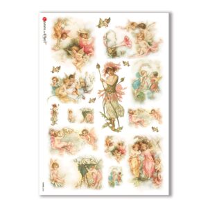 FAIRIES-0042. Papel de Arroz hadas para decoupage.