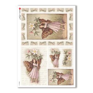 FAIRIES-0043. Papel de Arroz hadas para decoupage.