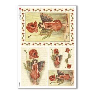 FAIRIES-0044. Papel de Arroz hadas para decoupage.