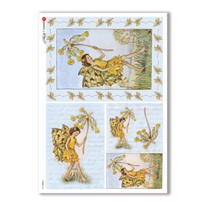 FAIRIES-0045. Papel de Arroz hadas para decoupage.