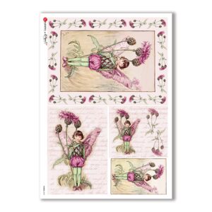 FAIRIES-0049. Papel de Arroz hadas para decoupage.