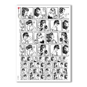 COMICS-0003. Papel de Arroz comics para decoupage.