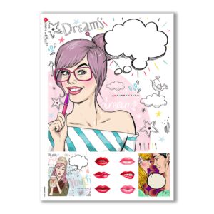 COMICS-0008. Papel de Arroz comics para decoupage.