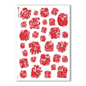 FOLK-0002. Papel de Arroz étnico para decoupage.
