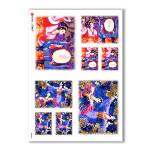 FOLK-0009. Papel de Arroz étnico para decoupage.