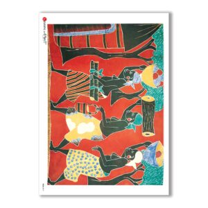 FOLK-0017. Papel de Arroz étnico para decoupage.