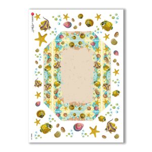FRAME-0008. Papel de Arroz marcos para decoupage.