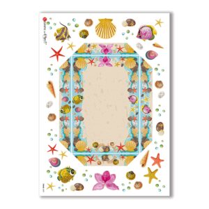 FRAME-0009. Papel de Arroz marcos para decoupage.