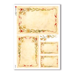 FRAME-0021. Papel de Arroz marcos para decoupage.