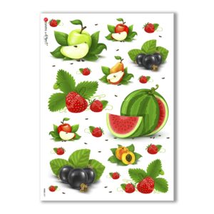 FOOD-0007. Papel de Arroz comida para decoupage.