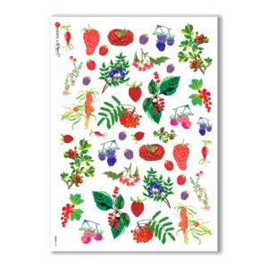 FOOD-0013. Papel de Arroz comida para decoupage.