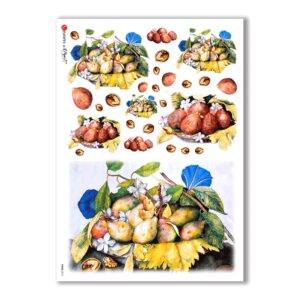 FOOD-0015. Papel de Arroz comida para decoupage.