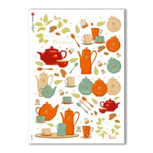 FOOD-0023. Papel de Arroz comida para decoupage.