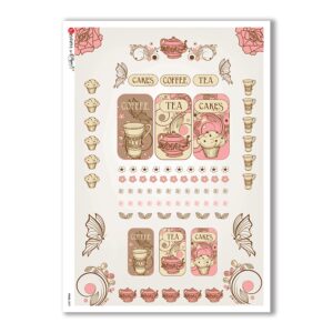 FOOD-0059. Papel de Arroz comida para decoupage.