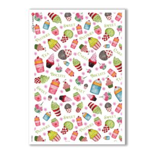 FOOD-0063. Papel de Arroz comida para decoupage.