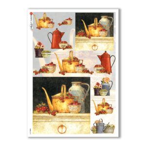 FOOD-0078. Papel de Arroz comida para decoupage.