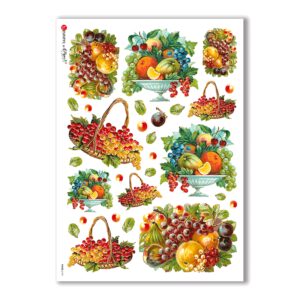 FOOD-0107. Papel de Arroz comida para decoupage.
