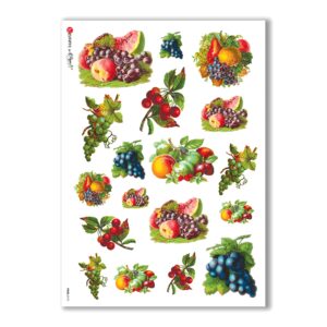 FOOD-0110. Papel de Arroz comida para decoupage.