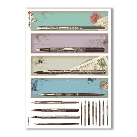 OLD OBJECTS-0001. Papel de Arroz objetos antiguos para decoupage.