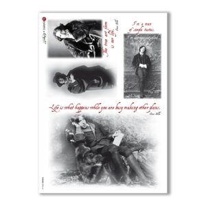 PHRASES-0003. Papel de Arroz frases para decoupage.